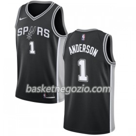 Canotte Uomo San Antonio Spurs Kyle Anderson 1 Nike 2017-18 Nero Swingman